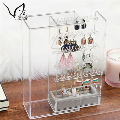 acrylic earrings collection box stud display rack storage