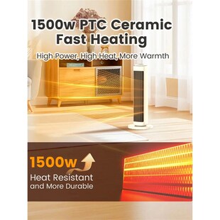 25  Space Heater for Indoor Use Large Room, Ceramic Tower El
