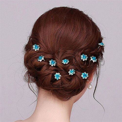 20Pcs Women Bridal Wedding Crystal Diamante Flower U Shape H