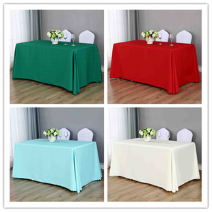 长方形纯色酒店圆桌布饭店餐桌布长方形办公会议桌布布艺甜品台布