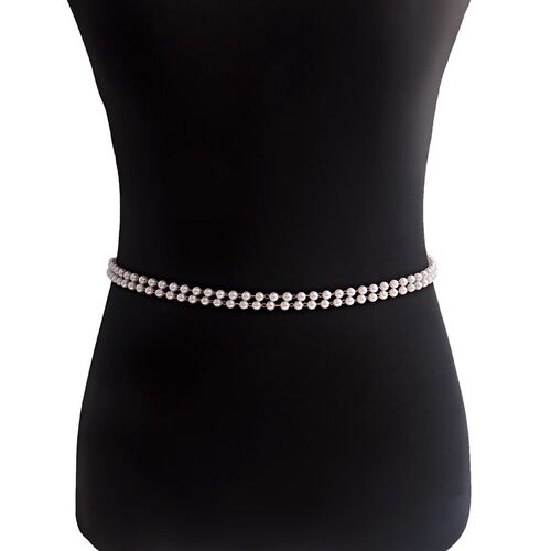 Doublelayer Imitation Pearl Acrylic Waist Chain for Women wa
