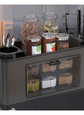 Kitchen shelf seasoning box knife cover cover storage rack