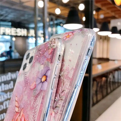 Unicorn Butterfly Plum Blossom Quicksand Phone Case for iPho