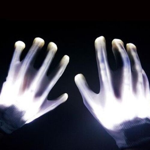 LED Gloves Neon Guantes Glowing Halloween Party Light Props