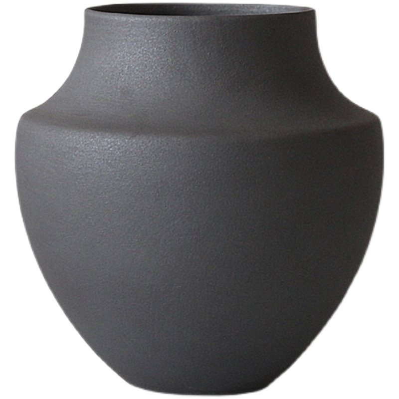 家居客厅陶瓷工艺品电视柜酒柜摆设插花器餐桌台面哑黑色花瓶摆件,家居饰品,花瓶,淘宝优惠券,粉丝福利购,淘宝优惠卷