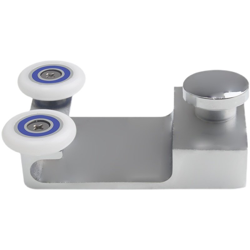 老式淋浴房滑轮浴室玻璃移门侧吊轮不锈钢门平面轨道挂轮合金钩轮