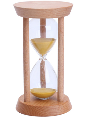 木质沙漏计时器30分钟三分钟3五1时间小摆件流沙瓶儿童半小时
