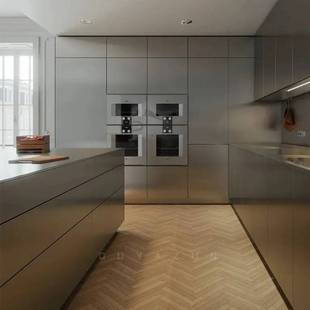 全不锈钢橱柜可订整体304台面可订灶台柜厨房一体家用铝合金新品