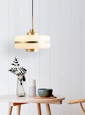 北欧设计师现代白玉玻璃吊灯创意现代简约餐厅吧台书房单头吊灯