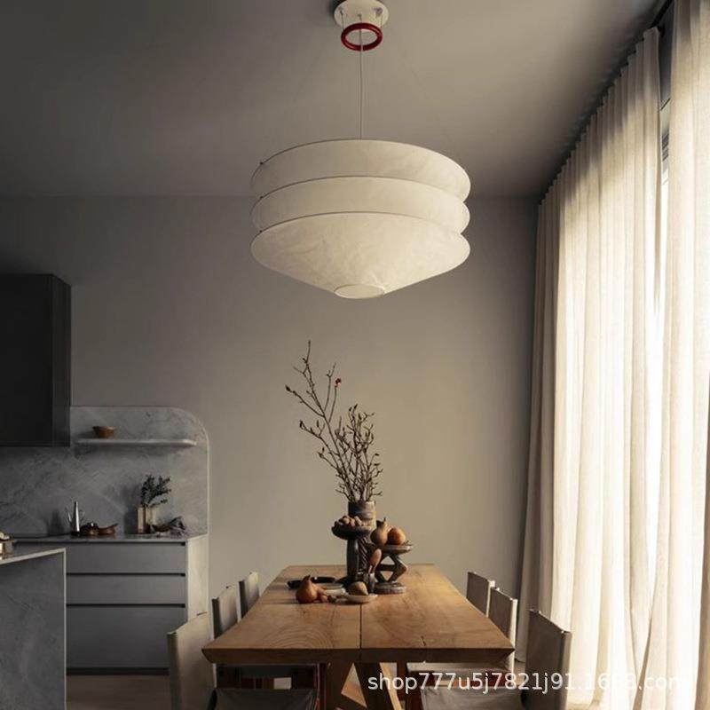 中古侘寂风简约客厅餐厅私宅别墅中空杜邦纸设计师大吊灯极简,家装灯饰光源,智能吊灯,淘宝优惠券,粉丝福利购,淘宝优惠卷