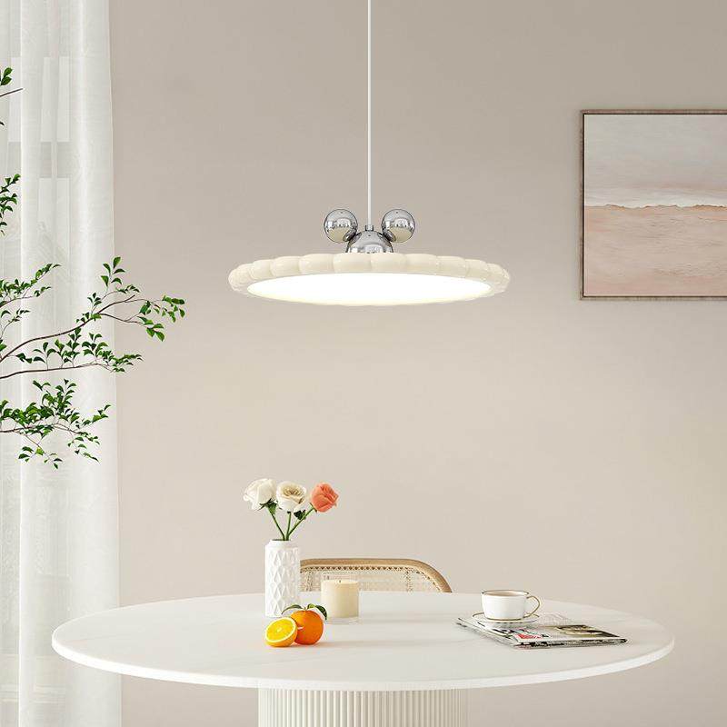 奶油风飞碟餐厅吊灯法式饭厅餐桌主灯现代简约创意家用2025年新款,家装灯饰光源,智能吊灯,淘宝优惠券,粉丝福利购,淘宝优惠卷