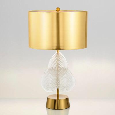 琉璃树叶台灯现代简约卧室床头设计师装饰灯Interior table lamp