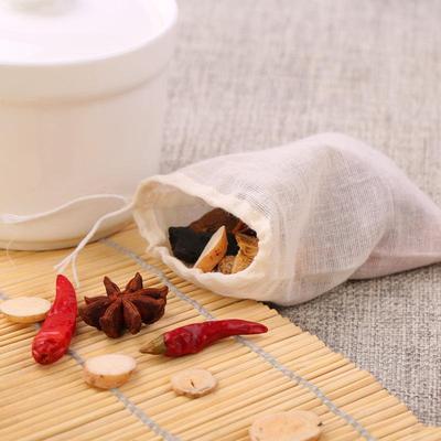 50个13*16cm纯棉纱布过滤袋抽线茶包袋煎药袋隔渣煲汤袋卤料火锅