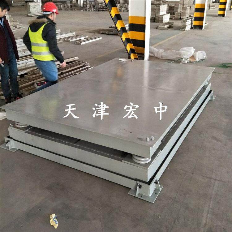 天津缓冲电子地磅10吨8吨5吨称钢卷用1.2*1.2米缓冲电子秤 地磅秤