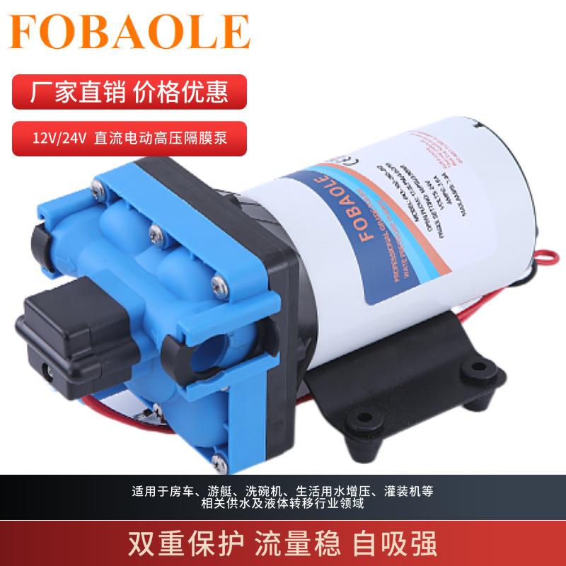 17升F43款直流电动高压隔膜泵12V/24V增压园林喷雾农业灌溉抽水泵图片