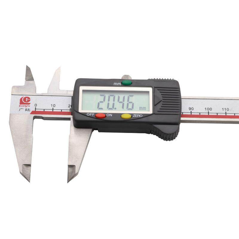 广陆塑料罩壳电子数显卡尺0-150mm 不锈钢大屏四用卡尺111-101B