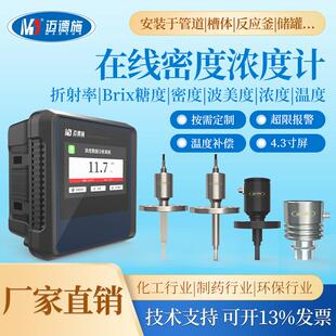高精度在线折光仪溶液浓度分析仪液体浓度计实时监测传感器