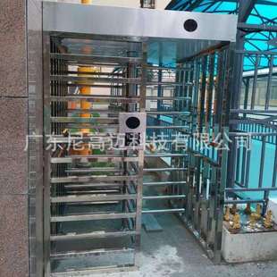 陕西小区出入口人行道全高旋转门封闭式过道阻拦不锈钢四杆转闸机