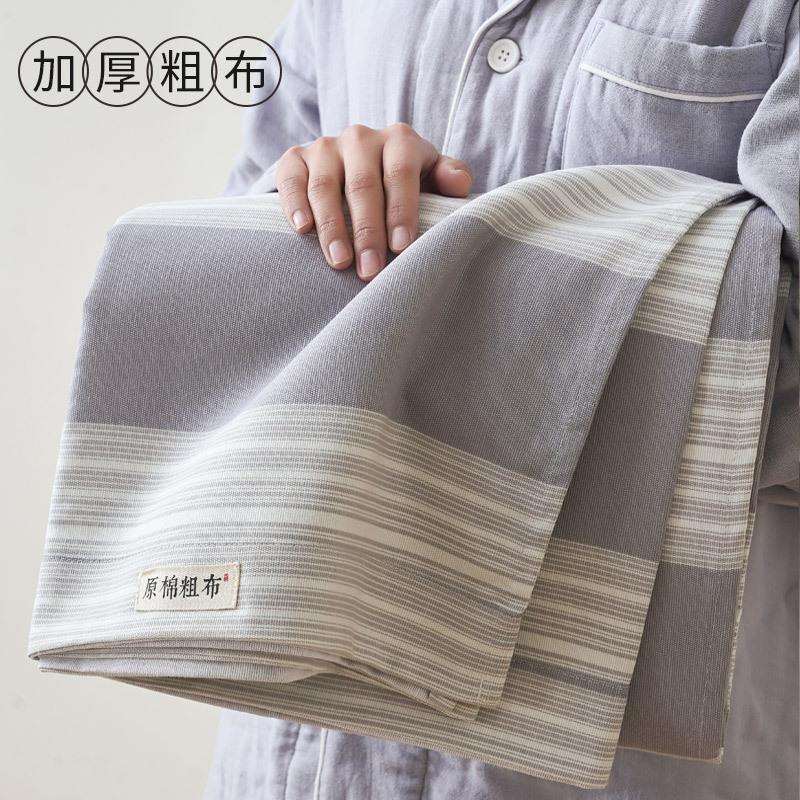 71TX冬季纯棉加厚老粗布床单单件100全棉布料棉麻被单枕套2三件套