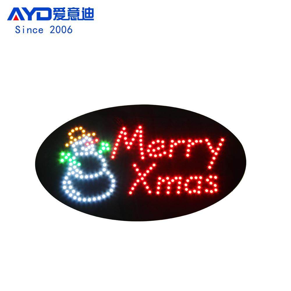 LED广告牌招牌标识出口圣诞快乐 LED Merry Xmas Sign 38x68.5cm