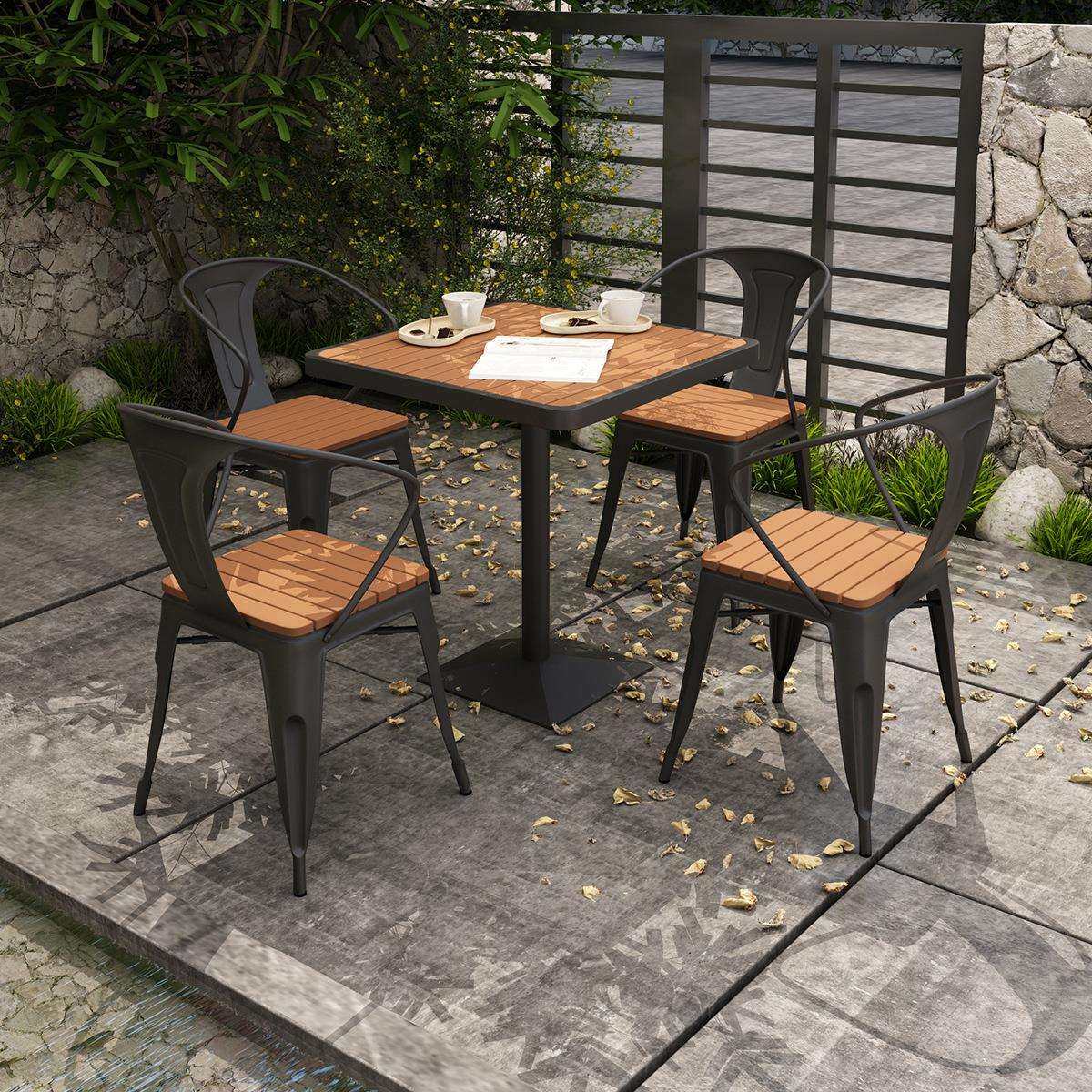 户外露台夜市烧烤店铁艺桌椅组合休闲复古塑木奶茶店咖啡室外桌椅,鲜花速递/花卉仿真/绿植园艺,割草机/草坪机,淘宝优惠券,粉丝福利购,淘宝优惠卷