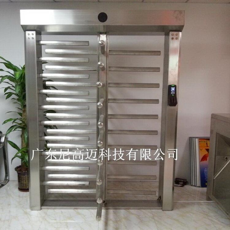 全高栅栏旋转闸门监狱小区加厚管材十字转轴不锈钢智能电动旋转门