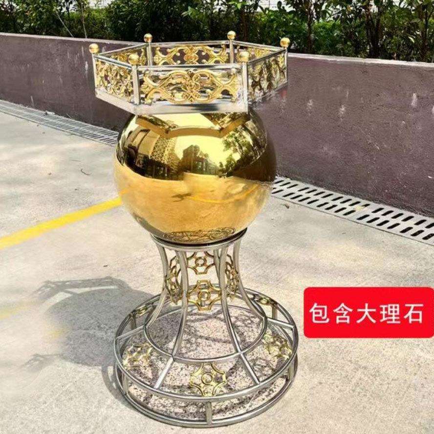 不锈钢支架花瓶摆件油灯底座大号油灯座放油灯支架摆件架子