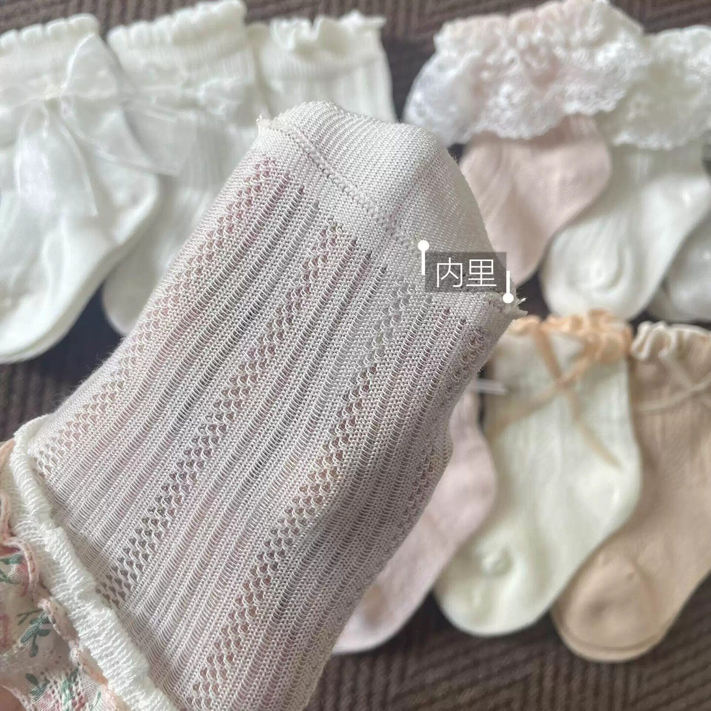 儿童袜子夏薄款女童婴儿宝宝地板袜子a类棉蕾丝花边网眼透气短袜