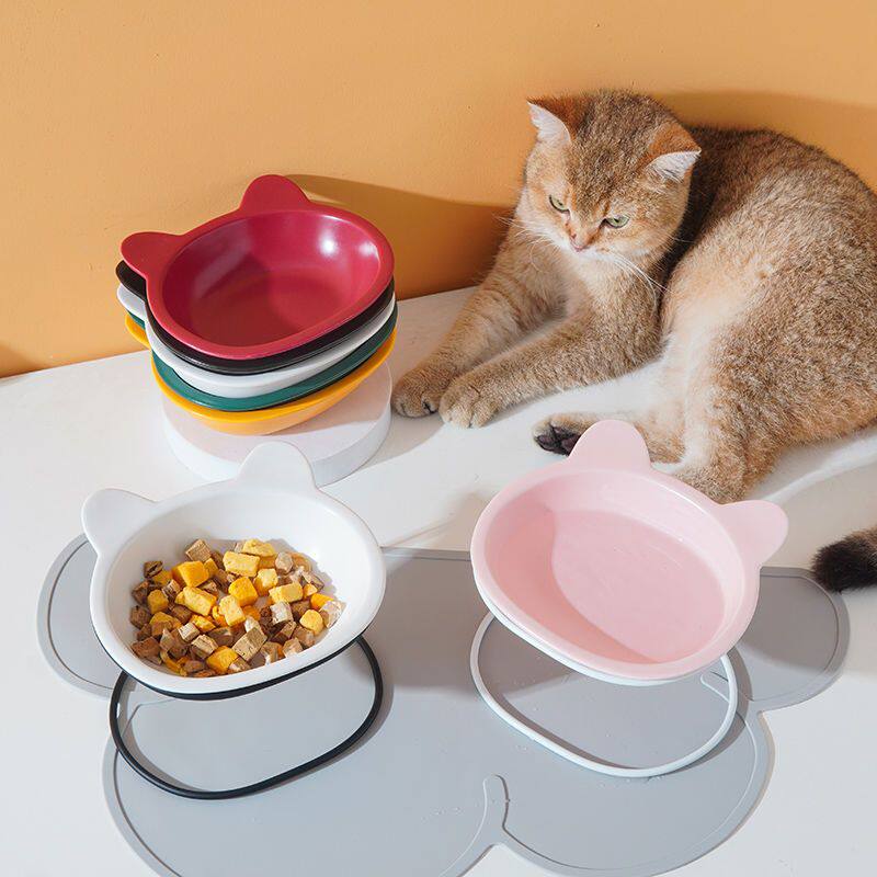 猫碗陶瓷猫食盆狗碗吃饭喝水狗盆保护颈椎狗狗碗用品