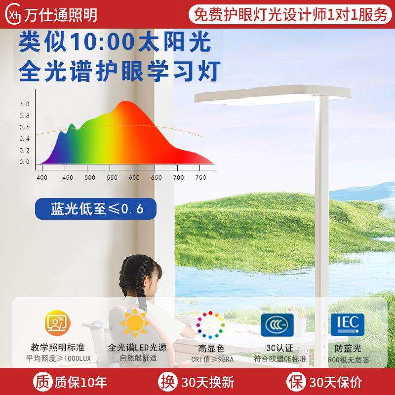 全光谱AA级阅读学习护眼灯学生防近视大路灯立式落地护眼台灯