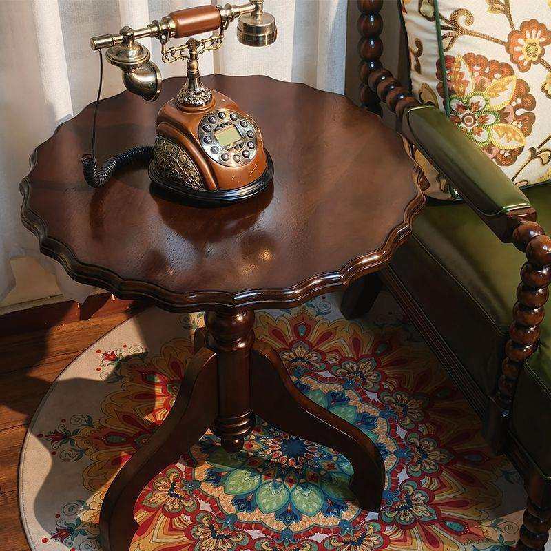 美式边桌沙发圆几实木小圆桌实木圆几小茶几复古休闲桌,鲜花速递/花卉仿真/绿植园艺,割草机/草坪机,淘宝优惠券,粉丝福利购,淘宝优惠卷