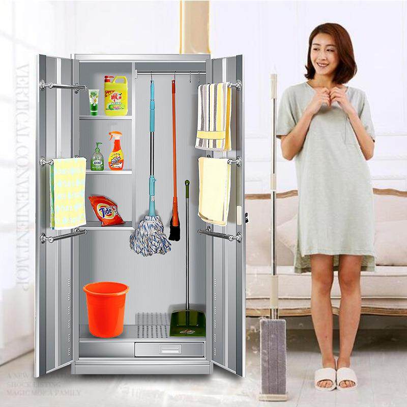 304加厚不锈钢清洁柜扫把柜家用拖把扫帚储物柜卫生工具收纳柜,商业/办公家具,办公储物柜,淘宝优惠券,粉丝福利购,淘宝优惠卷