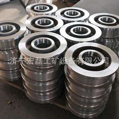 矿车轮对直径300实心铸钢轨道轮1吨平板车空心轮窑车耐磨矿车轮