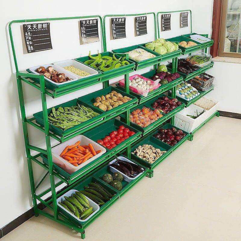 超市蔬菜货架水果架子生鲜货架水果店卖菜架子摆摊多层蔬菜架其他