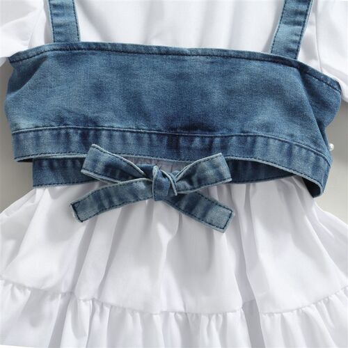 2022 Fashion Children Baby Girl Clothes Solid Color Long Sle
