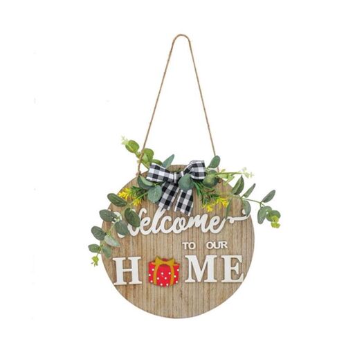 2024new wooden welcome doorplate Christmas Halloween
