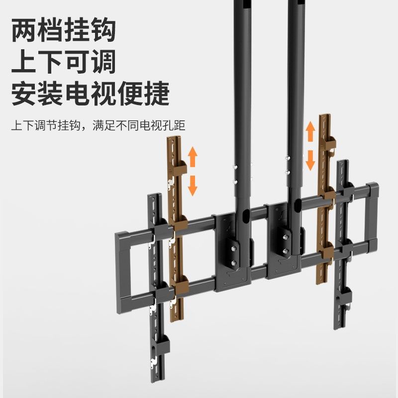 单屏可旋转吊架背靠背屏大屏电视吊装挂架广告机55-0英寸支架