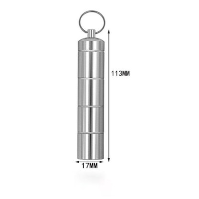 Capsule Shape Aluminum Pill Case Delicate Seal Medicine Orga