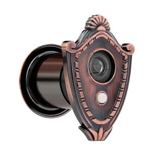 防盗门猫眼门铃堵洞口二合一带遮挡后盖管径mm家用高清塑料门镜