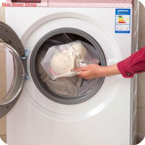 Drawstring Mesh Laundry Bag Nylon Washing Net Bag For Underw