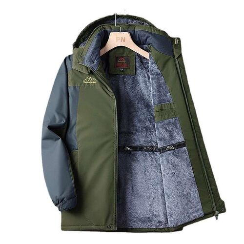 Outdoor Charge Clothes Mens Winter Fleece-lined Thickened J