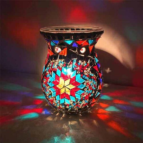 Mosaic Candle Holder Retro Colorful Aroma Burner Bedroom
