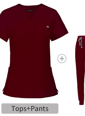 Elastic Surgical Scrubs VNeck Short Sleeve Hospital Nurse Un