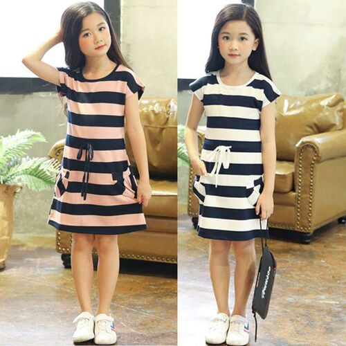 Summer New Childrens Wear Girls Dress Large Childrens Sho