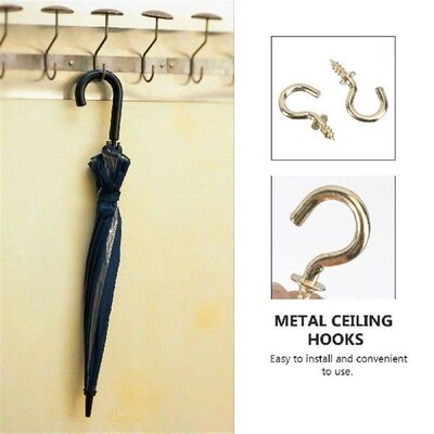 Screw Hooks For Hanging White Hangers Copper Plated Ceiling