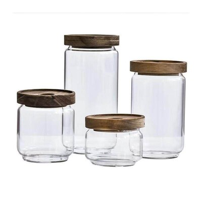 sealed glass tea canister food container coffee storage tank