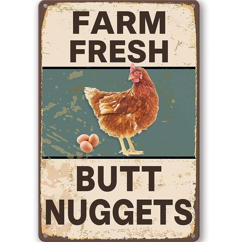 Vintage Metal Signs Chicken Coop Signs for Farm Yard Decor