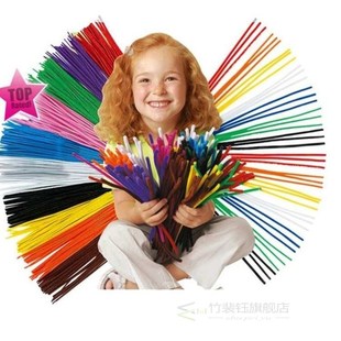 diy stems chenille children pipe cleanerV materials 100pcs