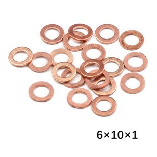 Copper Washer Sealing 20pcs Gasket Solid Ring Flat