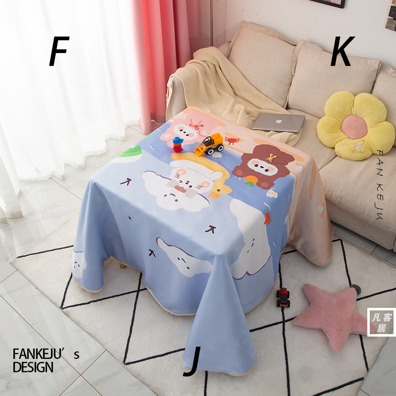 冬季保暖卡通烤火罩加厚防水夹棉电烤炉茶几桌布家用方桌取暖罩,居家布艺,烤火罩,淘宝优惠券,粉丝福利购,淘宝优惠卷